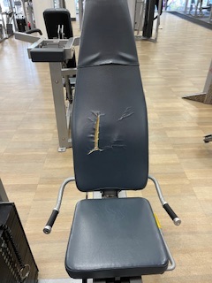 Machine back pad – before